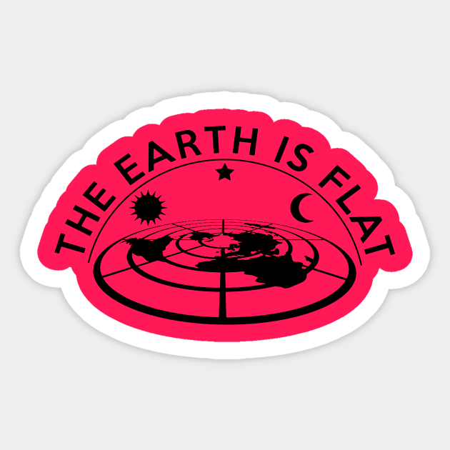 Flat Earth Merchandise Sticker by wishnujaufar